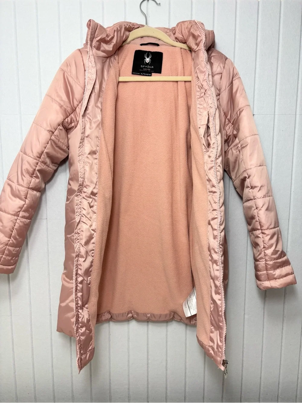 Spyder Rose Pink Quilted‎ Fleece-Lined Jacket / Coat Size XL